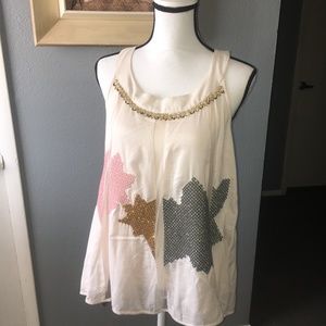 Anthropologie Beaded Pia Tank